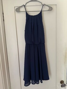 Navy Blue halter dress, medium